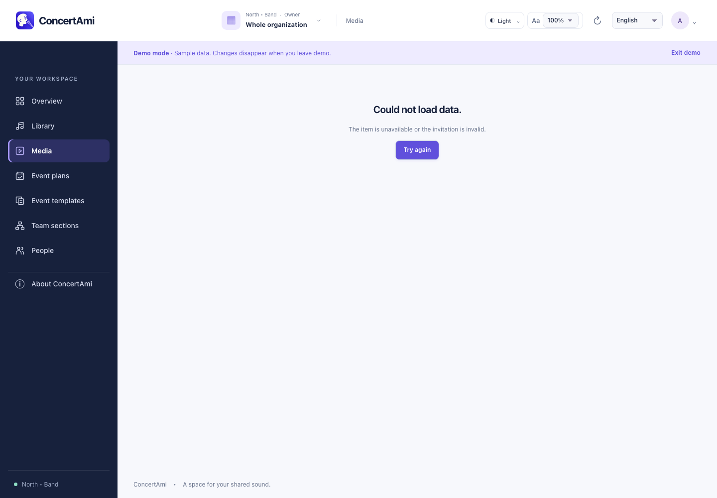 Media and attachments — demonstration data